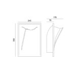 ΓΥΨΙΝΟ TRIMLESS ΕΠΙΤΟΙΧΟ Φ/Σ ΕΜΜΕΣΟΥ ΦΩΤΙΣΜΟΥ ΑΝΟΙΓΜΑ ΔΕΞΙΑ 350*247*180 1ΧE14 GEO - Image 6