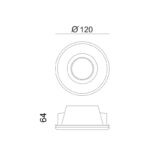 ΣΤΡΟΓΓΥΛΟ ΓΥΨΙΝΟ TRIMLESS ΣΠΟΤ ZOE GU10 - Image 2