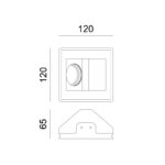 SQUARE WALL WASHER GYPSUM TRIMLESS SPOT LUMINAIRE ODEN GU10 - Image 2