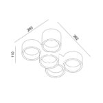 ΓΥΨΙΝΟ 5 ΣΤΡΟΓΓΥΛA Φ/Σ ΟΡΟΦΗΣ ΦΥΣΙΚΟ 370*240*150 GENI 5*GX53 - Image 3
