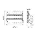 LED ΦΩΤΙΣΤΙΚΟ ΥΨΗΛΗΣ ΙΣΧΥΣ 230V AC 720W 111600LM 5000K 20° IP66 IK10 - Image 2