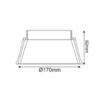 AR111 TRIMLESS - ΣΠΟΤ ΚΡΥΦΟΥ ΦΩΤΙΣΜΟΥ ΑΤΣΑΛΙ ΜΑΥΡΟ Φ170x92mm - Image 2