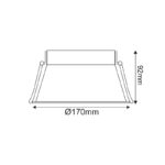 AR111 TRIMLESS - ΣΠΟΤ ΚΡΥΦΟΥ ΦΩΤΙΣΜΟΥ ΑΤΣΑΛΙ ΛΕΥΚΟ Φ170x92mm - Image 2