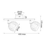 NETTO ΦΩΤΙΣΤΙΚΟ ΟΡΟΦΗΣ ΛΕΥΚΟ ΜΑΤ ΜΕΤΑΛΛΙΚΟ ΣΥΜΒΑΤΙΚΟ 2ΧG9 IP20 400Χ175mm - Image 2