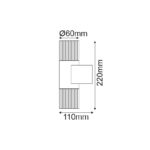 NETTO UP-DOWN CLEAR 2W LED 3000K 230V GREY - Image 3