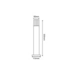 NETTO POLE 90CM CLEAR 2W LED 3000K 230V GREY - Image 4