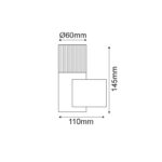 NETTO UP CLEAR 2W LED 3000K 230V GREY - Image 3