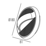 NETTO ΑΠΛΙΚΑ 2 ΔΕΣΜΕΣ 1Χ6W ΘΕΡΜΟ IP54 Φ180X81 ΜΜ - Image 3