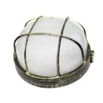 ΑΠΛΙΚΑ ΚΗΠΟΥ ΧΕΛΩΝΑ ΑΛΟΥΜΙΝΙΟ ΧΡΥΣΟ ΜΕ ΜΑΥΡΟ ΣΥΜΒΑΤΙΚΟ 1xE27 IP45 Φ190x95mm