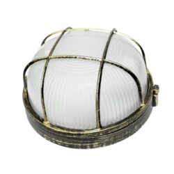 ΑΠΛΙΚΑ ΚΗΠΟΥ ΧΕΛΩΝΑ ΑΛΟΥΜΙΝΙΟ ΧΡΥΣΟ ΜΕ ΜΑΥΡΟ ΣΥΜΒΑΤΙΚΟ 1xE27 IP45 Φ190x95mm