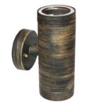 ΣΠΟΤ ΤΟΙΧΟΥ ΑΛΟΥΜΙΝΙΟ ΣΚΟΥΡΙΑ ΣΥΜΒΑΤΙΚΟ 2xGU10 IP54 108x64x160mm