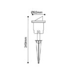 ΣΠΟΤ ΚΗΠΟΥ ΑΛΟΥΜΙΝΙΟ ΑΜΜΩΔΕΣ ΜΑΥΡΟ ΣΥΜΒΑΤΙΚΟ 1xGU10 IP65 Φ92x349mm - Image 2