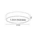 ΟΡΟΦΗΣ Φ/Σ LED 100W 9500LM CCT ΜΑΥΡΟ ΜΕΤ/ΚΟ D100XH10CM OPTIMUS - Image 2