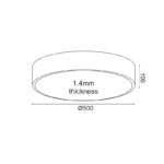 ΟΡΟΦΗΣ Φ/Σ LED 50W 4800LM CCT ΛΕΥΚΟ ΜΕΤ/ΚΟ D50XH10CM OPTIMUS - Image 4