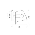 MONET-ΦΩΤΙΣΤΙΚΟ ΕΠΙΤΟΙΧΟ ΛΕΥΚΟ ΜΑΤ ΜΕΤΑΛΛΙΚΟ ΣΥΜΒΑΤΙΚΟ 1ΧΕ27 IP20 21Χ17Χ20CM - Image 2