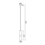 ΚΡΕΜΑΣΤΟ Φ/Σ 1XGU10 ΟΡΕΙΧΑΛΚΟ ΜΕΤΑΛΛΙΚΟ D8XH120CM DA VINCI - Image 2