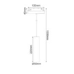 ΜΑΓΝΗΤΙΚΟ ΚΡΕΜΑΣΤΟ ΦΩΤΙΣΤΙΚΟ ΛΕΥΚΟ 48V DC 9W 4000K 1030LM 36° Ra90 Φ50X220mm OSRAM - Image 2