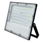 LED SMD ΠΡΟΒΟΛΕΑΣ ΜΑΥΡΟΣ 100-277V AC 50W 6000K 6000LM IP65 Ra80 5YRS IK08 ΒΑΛΒΙΔΑ ΕΚΤΟΝΩΣΗΣ