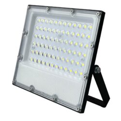 LED SMD ΠΡΟΒΟΛΕΑΣ ΜΑΥΡΟΣ 100-277V AC 50W 6000K 6000LM IP65 Ra80 5YRS IK08 ΒΑΛΒΙΔΑ ΕΚΤΟΝΩΣΗΣ