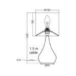 BELLATRIS-ΦΩΤΙΣΤΙΚΟ-ΠΟΡΤΑΤΙΦ ΟΡΕΙΧΑΛΚΙΝΟ ΜΕΤΑΛΛΙΚΟ ΣΥΜΒΑΤΙΚΟ ΜΕ ΡΟΖ ΚΑΠΕΛΟ 1ΧΕ14 IP20 15ΧΗ34CM - Image 2