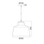 NETTO ΦΩΤΙΣΤΙΚΟ ΚΡΕΜΑΣΤΟ ΜΑΥΡΟ ΜΑΤ ΜΕΤΑΛΛΙΚΟ ΣΥΜΒΑΤΙΚΟ 1ΧΕ27 IP20 Φ100mm - Image 2