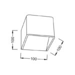 ΛΕΥΚΗ ΑΠΛΙΚΑ LED UP-DOWN CUBE 1X3W 230V 3000K 25000hrs NEPHELE - Image 2