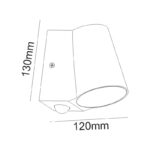 LED COB WALL SENSOR LUMINAIRE 6W 400LM 100° 230V AC 3.000K DARK GREY CRI80 IP54 30.000HRS - Image 2