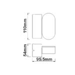 LED SMD WALL LUMINAIRE 7W 320LM 100° 230V AC 3.000K DARK GREY CRI80 IP54 30.000HRS - Image 3