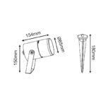 LED COB SPOT LUMINAIRE 9W 300LM 15-50° 230V AC 3.000K DARK GREY CRI80 IP65 30.000HRS - Image 7