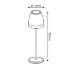 LED SMD TABLE BATTERY LUMINAIRE 2W 150LM 38° 3.000K DARK GREY CRI80 IP54 - Image 2