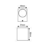 VITA-GS - ΣΠΟΤ ΤΟΙΧΟΥ ΑΡΧΙΤΕΚΤΟΝΙΚΟΥ ΦΩΤΙΣΜΟΥ ΛΕΥΚΟ ΜΑΤ ΑΛΟΥΜΙΝΙΟ ΣΥΜΒΑΤΙΚΟ 1xGU10 IP54 68x81x92mm - Image 2