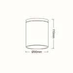 ΣΠΟΤ ΤΟΙΧΟΥ ΑΡΧΙΤΕΚΤΟΝΙΚΟΥ ΦΩΤΙΣΜΟΥ ΓΚΡΙ ΑΛΟΥΜΙΝΙΟ ΣΥΜΒΑΤΙΚΟ 1xGU10 IP65 Φ90x110mm - Image 5