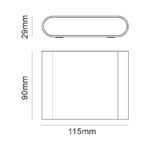 LED SMD WALL LUMINAIRE 7W 310LM 60° 230V AC 3.000K DARK GREY CRI80 IP54 30.000HRS - Image 6