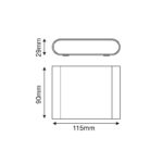 LED SMD WALL LUMINAIRE 7W 310LM 60° 230V AC 3.000K DARK GREY CRI80 IP54 30.000HRS - Image 5