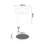 LED ROUND COB INGROUND SPOT LUMINAIRE 7W 450LM 3000K 45° 230V AC IP67 RA80 30000hrs - Image 2