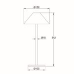 LED SMD TABLE BATTERY LUMINAIRE 3W 140LM  3.000K MATT WHITE 270°  CRI80 IP54 - Image 3