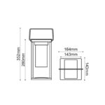 LED SMD TABLE BATTERY LUMINAIRE 3W 150LM 180° 3.000K DARK GREY CRI80 IP54 - Image 2