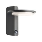 LED SMD WALL SENSOR LUMINAIRE 7W 440LM 145° 230V AC 3.000K DARK GREY CRI80 IP54 30.000HRS