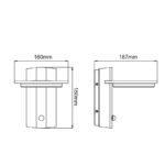 LED SMD WALL SENSOR LUMINAIRE 7W 440LM 145° 230V AC 3.000K DARK GREY CRI80 IP54 30.000HRS - Image 3