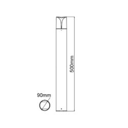 PHOIBE - ΦΩΤΙΣΤΙΚΟ ΚΟΛΩΝΑΚΙ ΚΗΠΟΥ ΑΡΧΙΤΕΚΤΟΝΙΚΟΥ ΦΩΤΙΣΜΟΥ  & ΣΠΟΤ ΣΟΥΡΟ ΓΚΡΙ ΑΛΟΥΜΙΝΙΟ ΣΥΜΒΑΤΙΚΟ 1xΕ27 & LED 10W IP54 Φ90x500mm