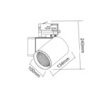 LED ΦΩΤΙΣΤΙΚΟ ΡΑΓΑΣ 230V AC 40W 4000K 3-PHASE 34° 4200LM Ra90 ΛΕΥΚΟ - Image 2