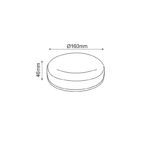 LED PC WHITE CEILING LUMINAIRE 230V AC IP66 12W 1020lm 3000K 180° Ra80 - Image 4
