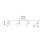 NETTO ΦΩΤΙΣΤΙΚΟ ΟΡΟΦΗΣ ΣΚΟΥΡΙΑ ΜΕΤΑΛΛΙΚΟ ΣΥΜΒΑΤΙΚΟ 4ΧGU10 IP20 795Χ190mm - Image 2