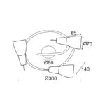 NETTO ΦΩΤΙΣΤΙΚΟ ΕΠΙΤΟΙΧΟ MPRONZE ΜΕΤΑΛΛΙΚΟ ΣΥΜΒΑΤΙΚΟ 3ΧΕ14 300X140mm - Image 2