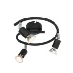 NETTO ΦΩΤΙΣΤΙΚΟ ΟΡΟΦΗΣ ΜΑΥΡΟ ΜΑΤ ΜΕΤΑΛΛΙΚΟ ΣΥΜΒΑΤΙΚΟ 3ΧGU10 Φ256mm