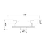 NETTO ΦΩΤΙΣΤΙΚΟ ΟΡΟΦΗΣ ΧΡΩΜΙΟ ΜΕΤΑΛΛΙΚΟ ΣΥΜΒΑΤΙΚΟ 2ΧGU10 IP20 418Χ134mm - Image 2