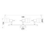 NETTO ΦΩΤΙΣΤΙΚΟ ΟΡΟΦΗΣ ΧΡΩΜΙΟ ΜΕΤΑΛΛΙΚΟ ΣΥΜΒΑΤΙΚΟ 3ΧG10 IP20 538Χ134mm - Image 2