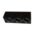 ΣΠΟΤ ΟΡΟΦΗΣ AR111 ΤΡΙΠΛΟ ΜΑΥΡΟ 150x450x120