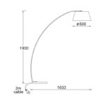 ΔΑΠΕΔΟΥ ΛΕΥΚΟ ΜΑΡΜΑΡΟ ΚΑΙ ΥΦΑΣΜΑΤΙΝΟ ΚΑΠΕΛΟ 1ΧΕ27 LENNON - Image 4