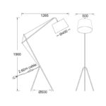 NETTO ΦΩΤΙΣΤΙΚΟ ΕΠΙΔΑΠΕΔΙΟ ΜΑΥΡΟ ΜΕΤΑΛΛΙΚΟ ΣΥΜΒΑΤΙΚΟ 1ΧΕ27 IP20 1265Χ1960mm - Image 2